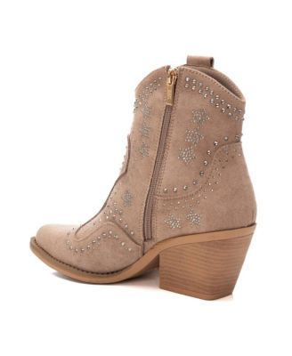 Women's Italian Western Suede Booties By XTI