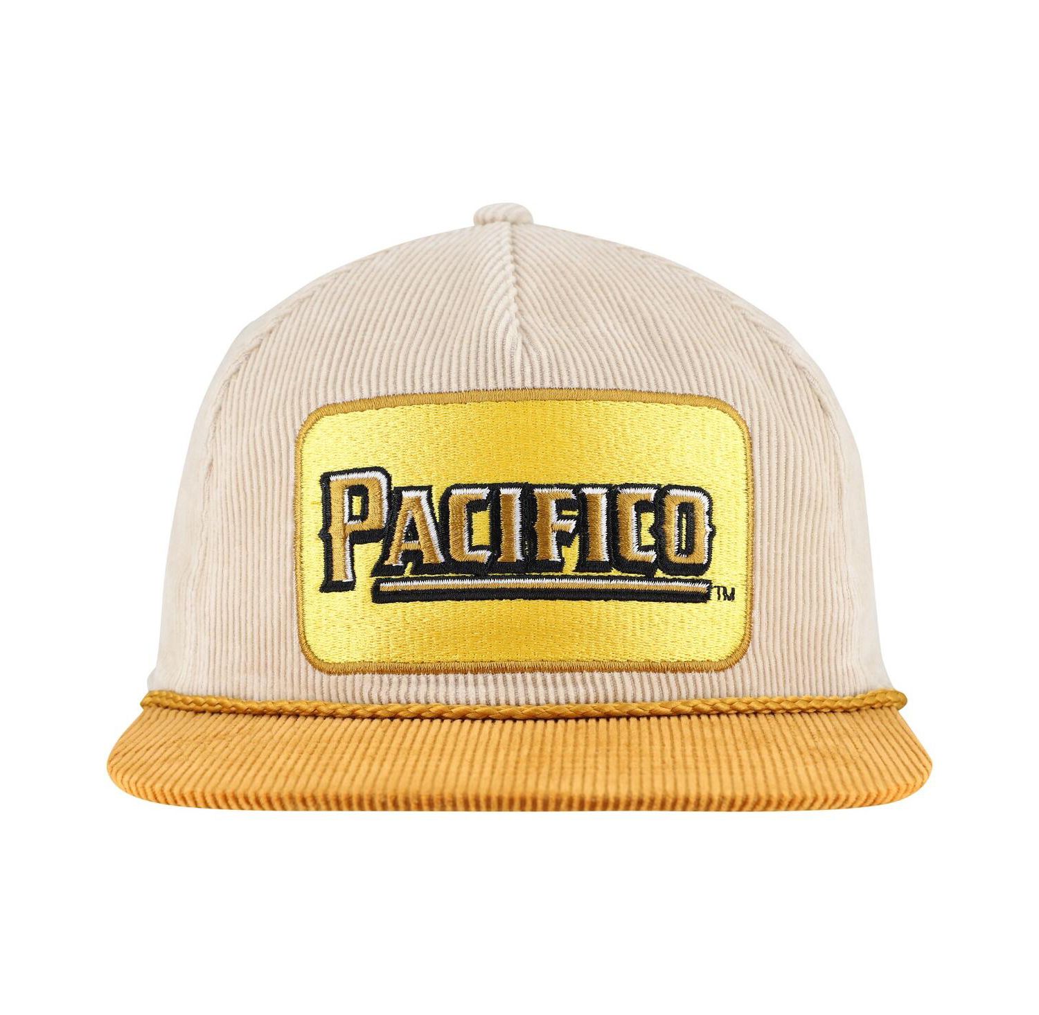 Men's Cream/Tan Pacifico Corduroy Rope Golf Snapback Hat