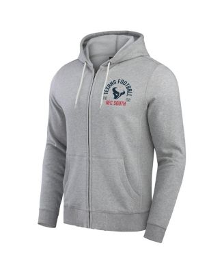 Darius Rucker Collection by Men's Heather Gray Houston Texans Vintage Stripe Full-Zip Hoodie