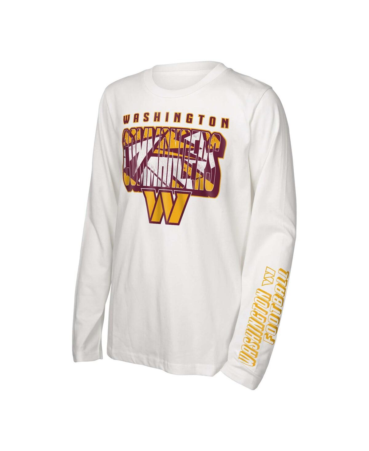 Outerstuff Big Boys And Girls Yellow/white Washington Commanders In The Mix T-shirt Combo Set In Yellow,white