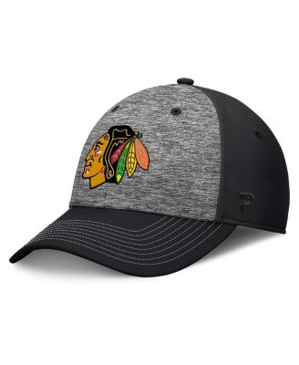 Fanatics - Men's Gray/Black Chicago Blackhawks Fundamental Top Shelf 2-Tone Flex Hat