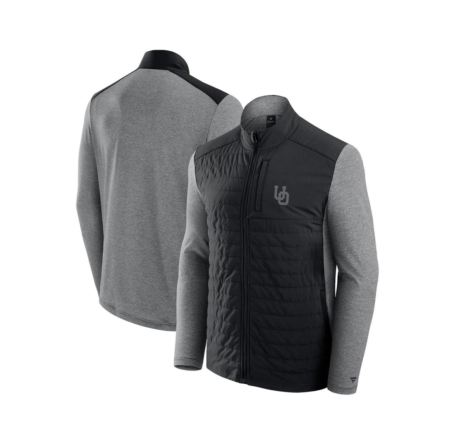 Men's Black Oregon Ducks Tonal Primary Logo Full-Zip Jacket