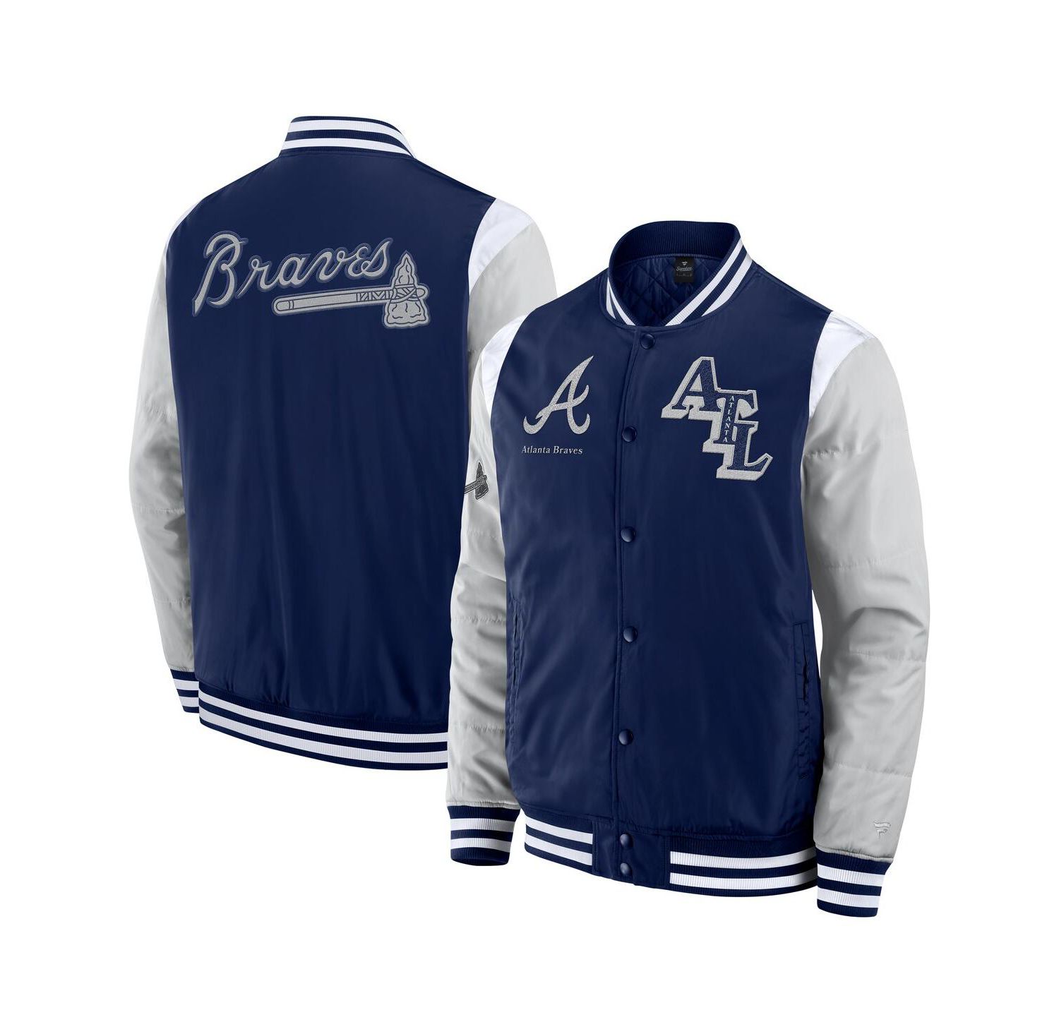 Men's Navy Atlanta Braves Elements Elite Full-Snap Jacket