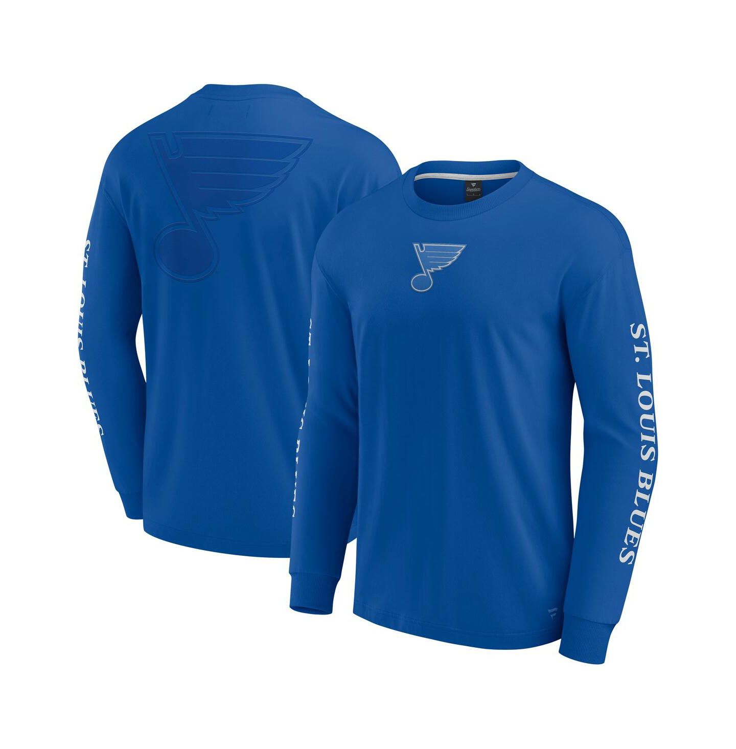 Мужская футболка Fanatics Blue St. Louis Blues Elements Strive Long Sleeve — фото 1
