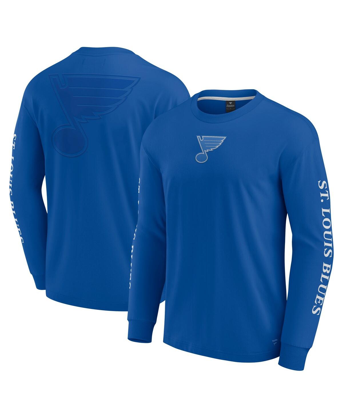 Fanatics Men's Blue St. Louis Blues Elements Strive Long Sleeve T-shirt In Blue