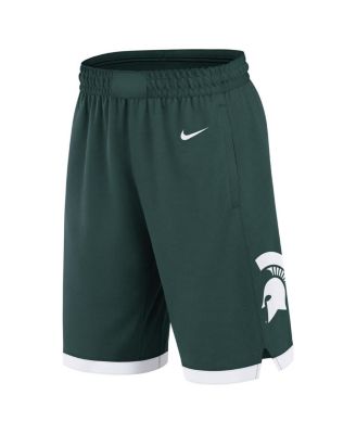 Men's Green Michigan State Spartans Road Replica Performance Basketball Shorts