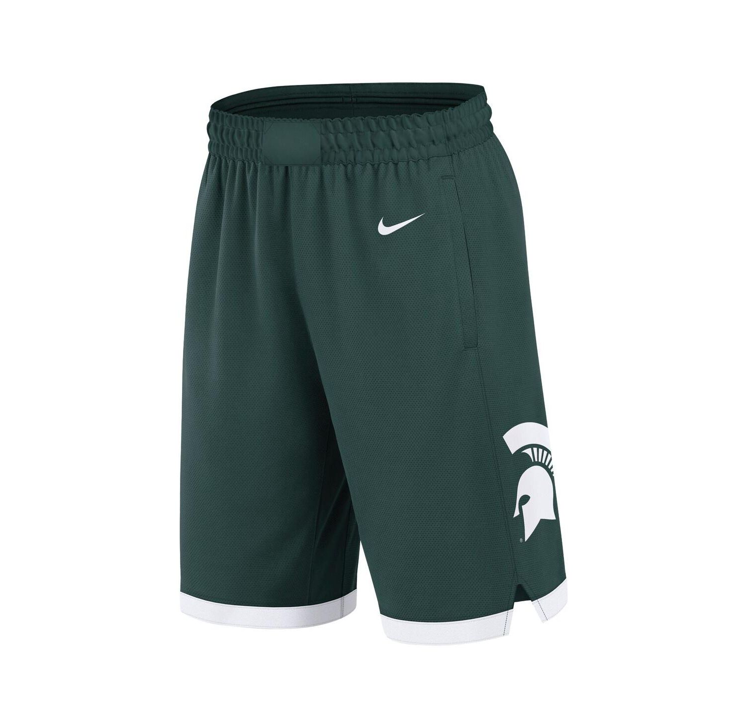 Men's Green Michigan State Spartans Road Replica Performance Basketball Shorts