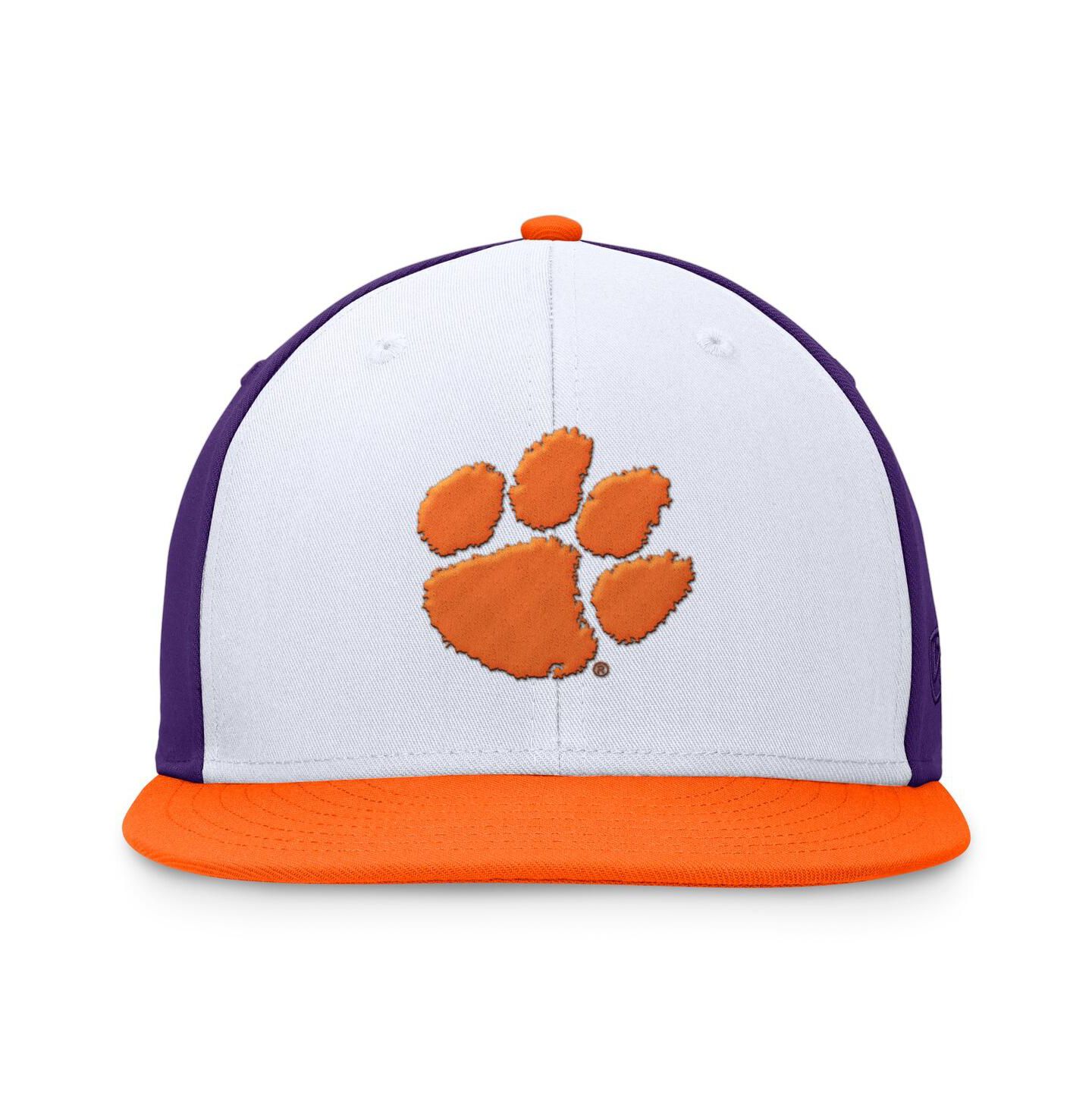Мужская кепка Top of the World White/Orange Clemson Tigers Tri-Tone Heritage Collector Fitted Hat — фото 4