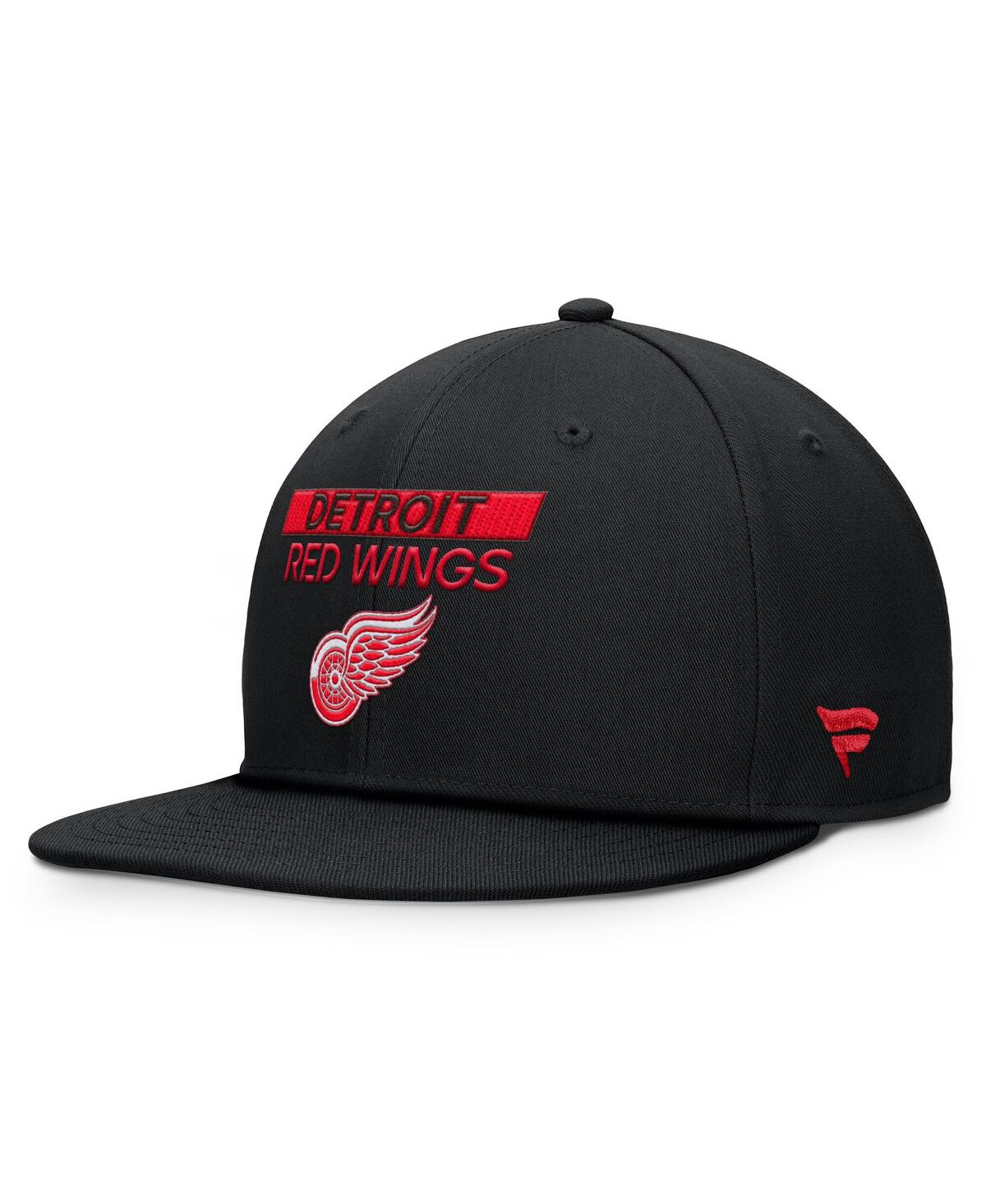 Fanatics Men's Black Detroit Red Wings Authentic Pro Prime Snapback Hat In Black