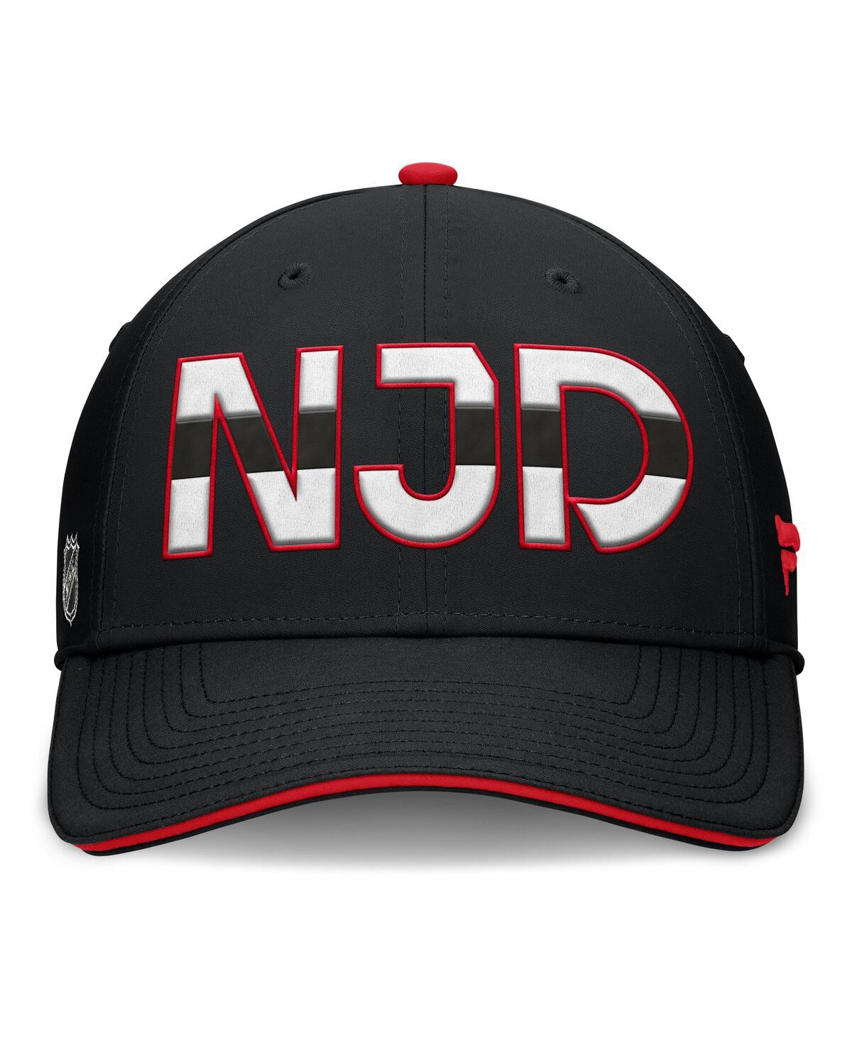 Fanatics Men's Black/red New Jersey Devils Authentic Pro Rink Team Code Flex Hat In Black,red