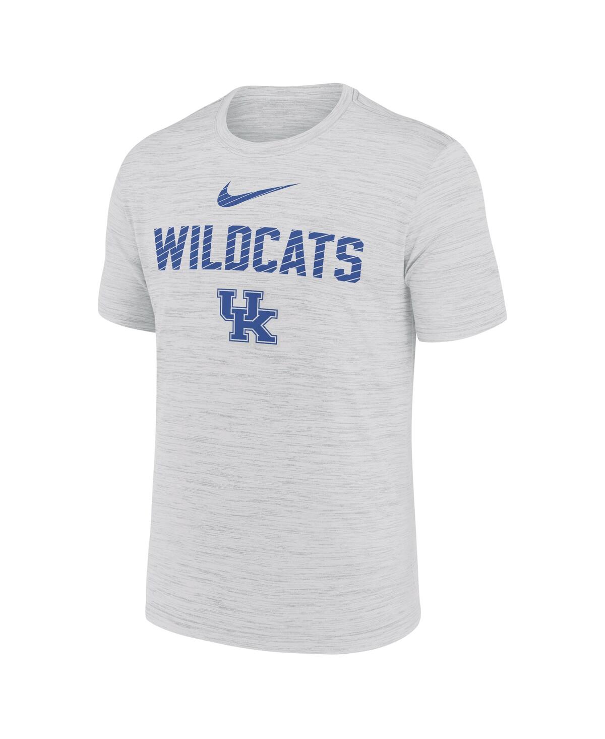 Nike Men's White Kentucky Wildcats Campus Slant Velocity Performance T-shirt In Gray
