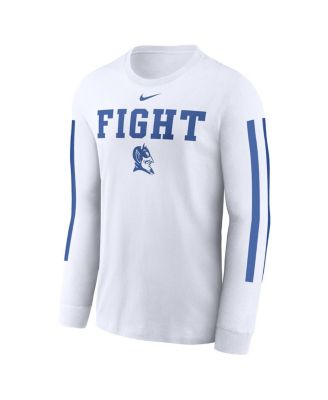 Men's White Duke Blue Devils Local Spirit Slogan Long Sleeve T-Shirt
