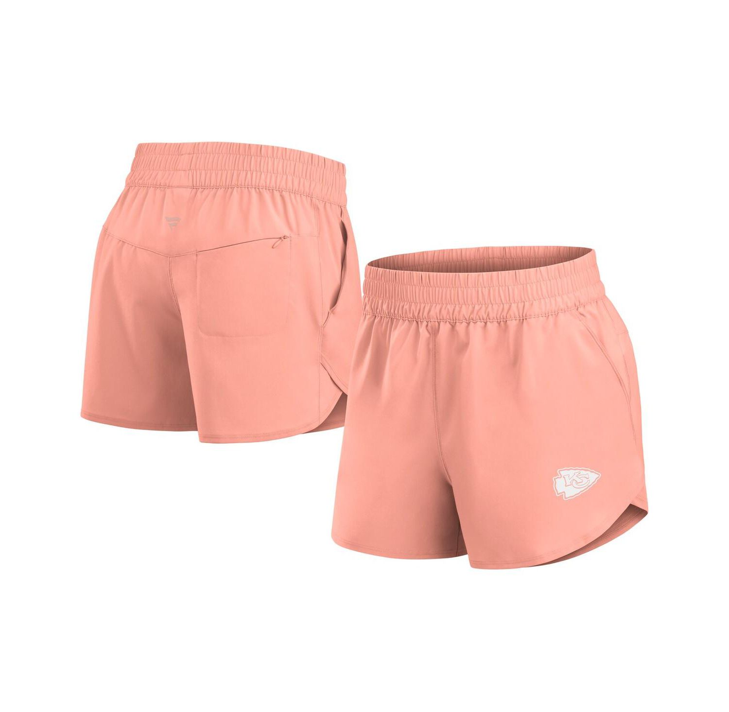 Women's Coral Kansas City Chiefs Front Office Woven Shorts
