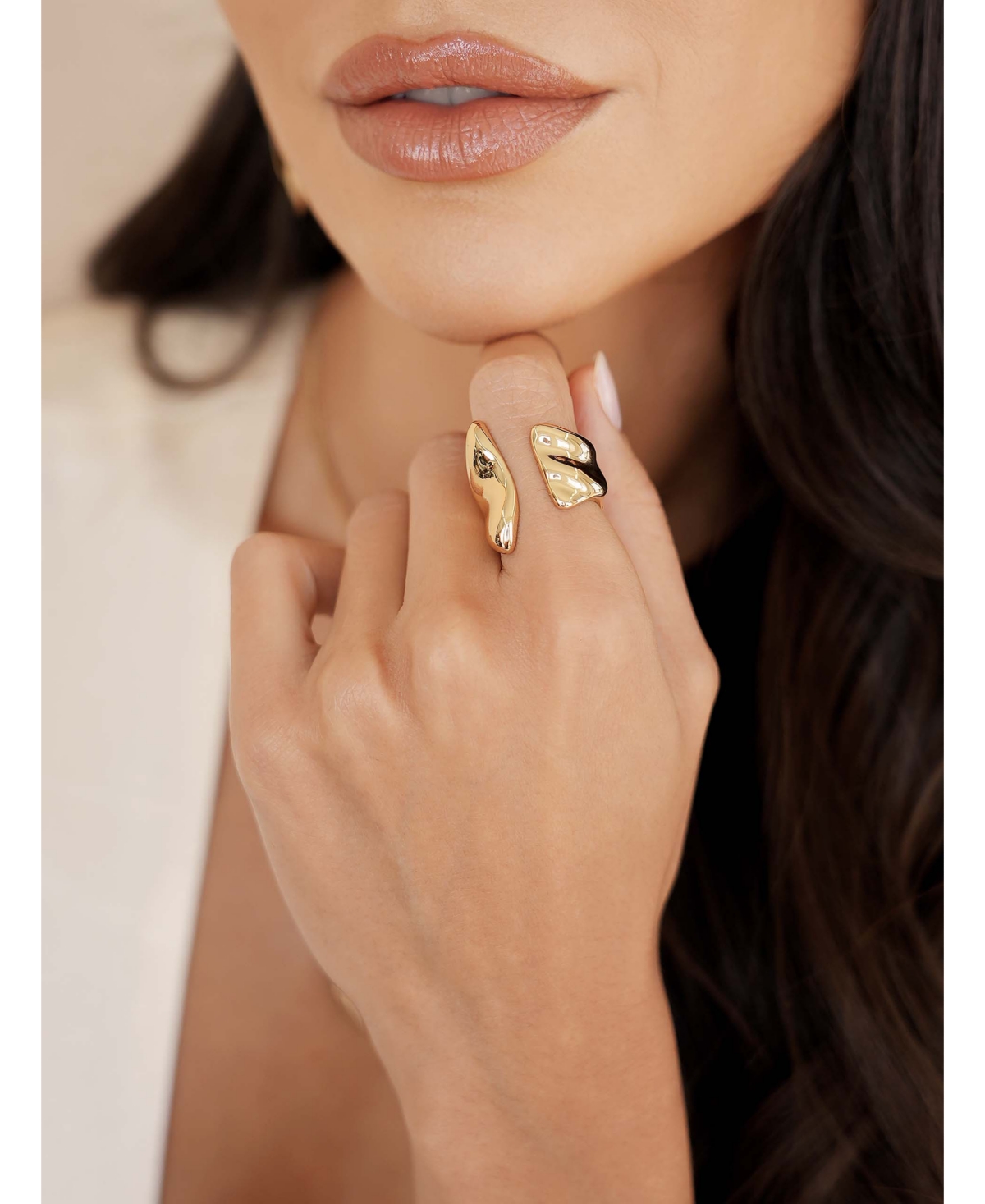 Ettika Liquid Lux 18k Yellow Gold Plated Ring In Gold