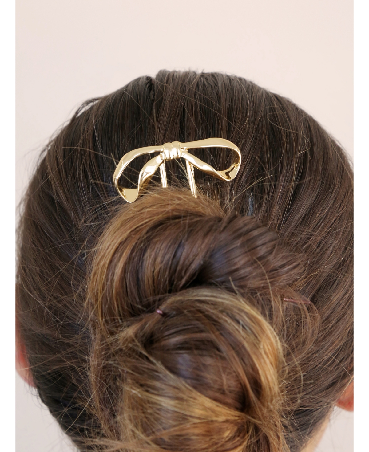 Ettika Organica Bow Hair Pin In Gold Tone In Gold