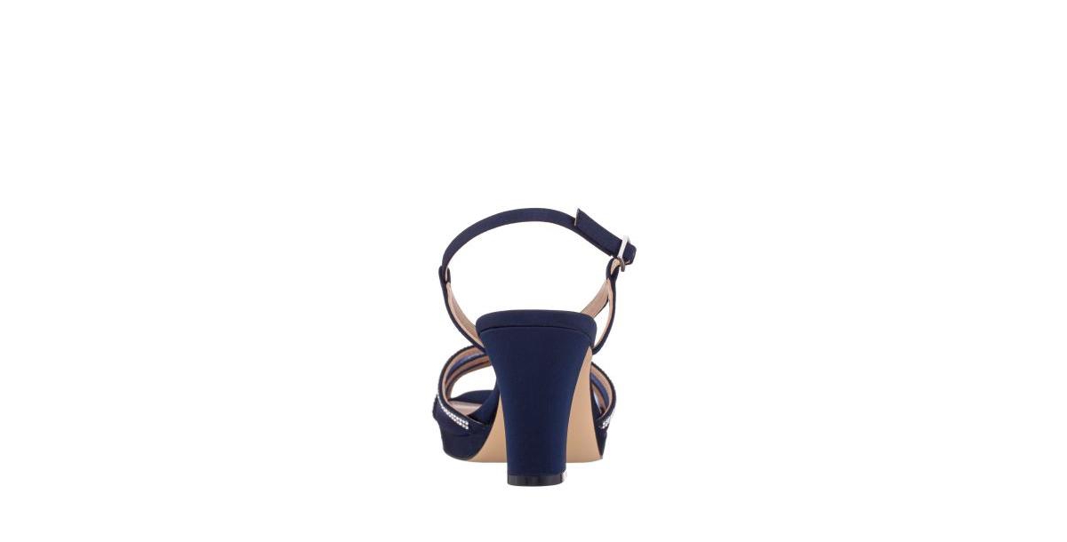 Nina Summer Slingback Platform Sandal In Navy