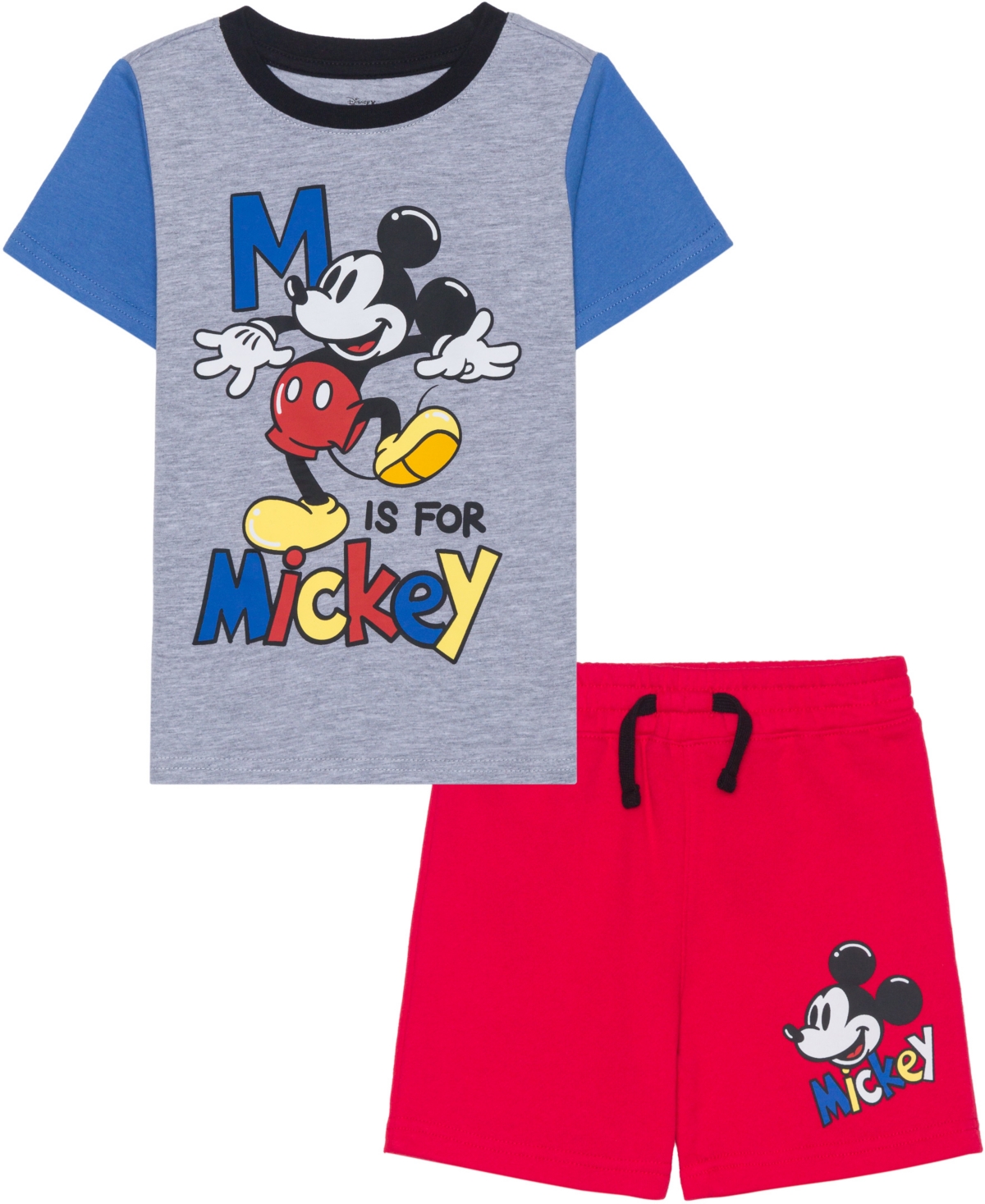 Mickey Mouse Toddler Boys 2-piece Graphic T-shirt And Shorts Set In Athletic Heather
