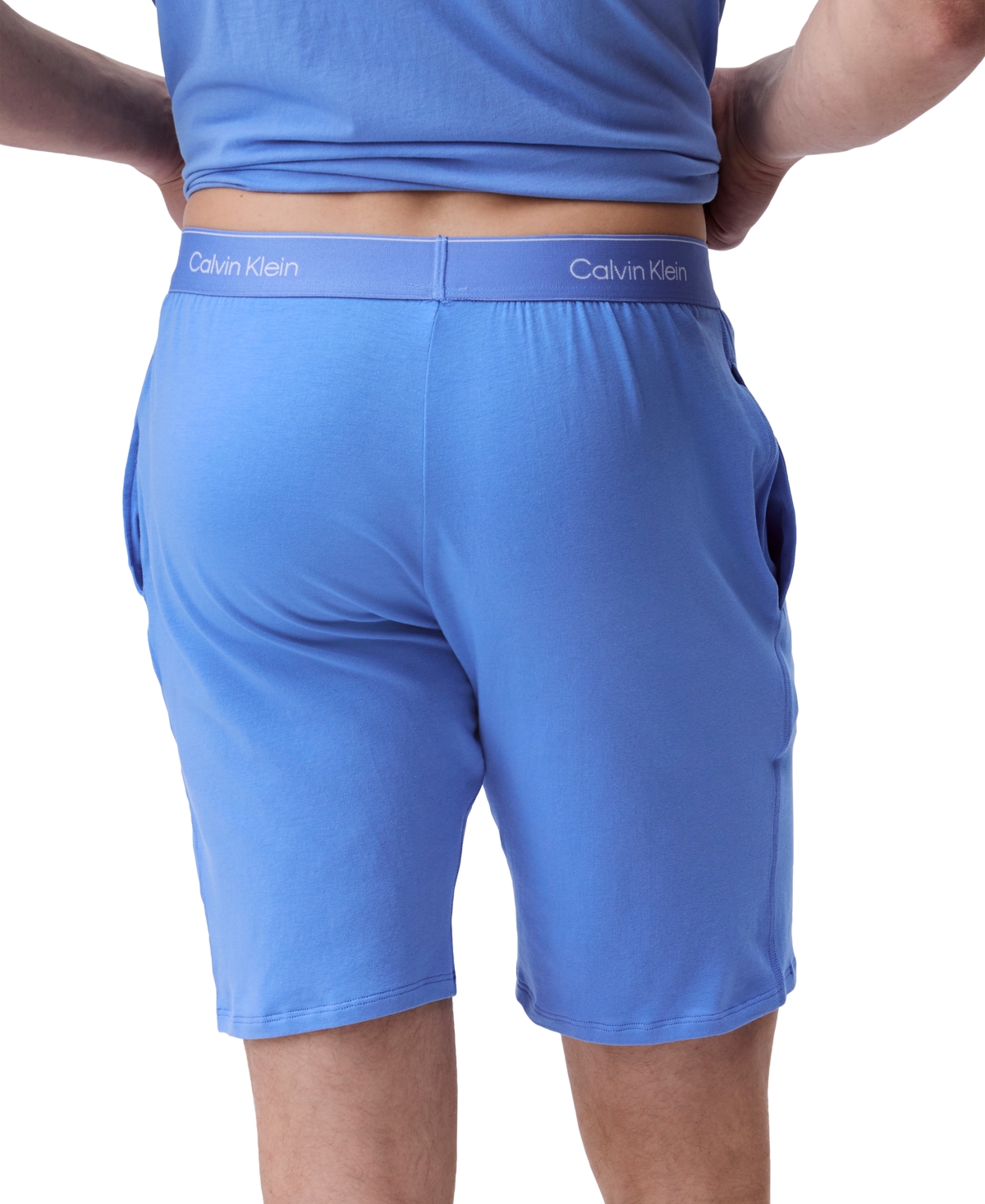 Calvin Klein Men's Logo Sleep Shorts In Blue