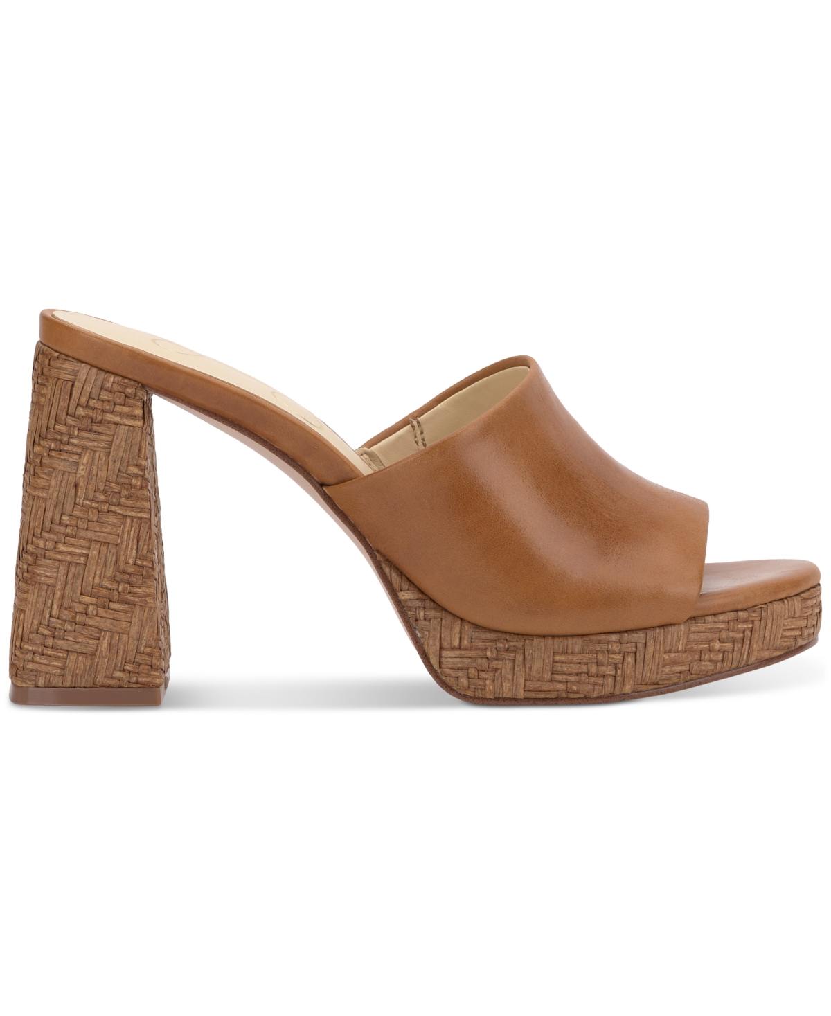 Jessica Simpson Kashet Platform Slide Sandal In Brown Sugar Smooth