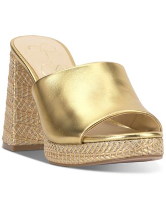 Jessica Simpson - Women's Kameena Block-Heel Slip-On Sandals