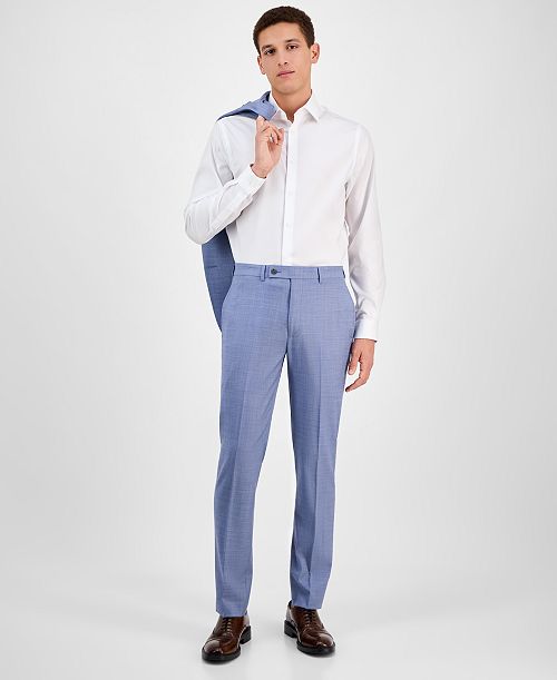 alfani Calvin Klein Men's Slim-Fit Wool-Blend Stretch Suit Pants Men's Fashion & Accessories