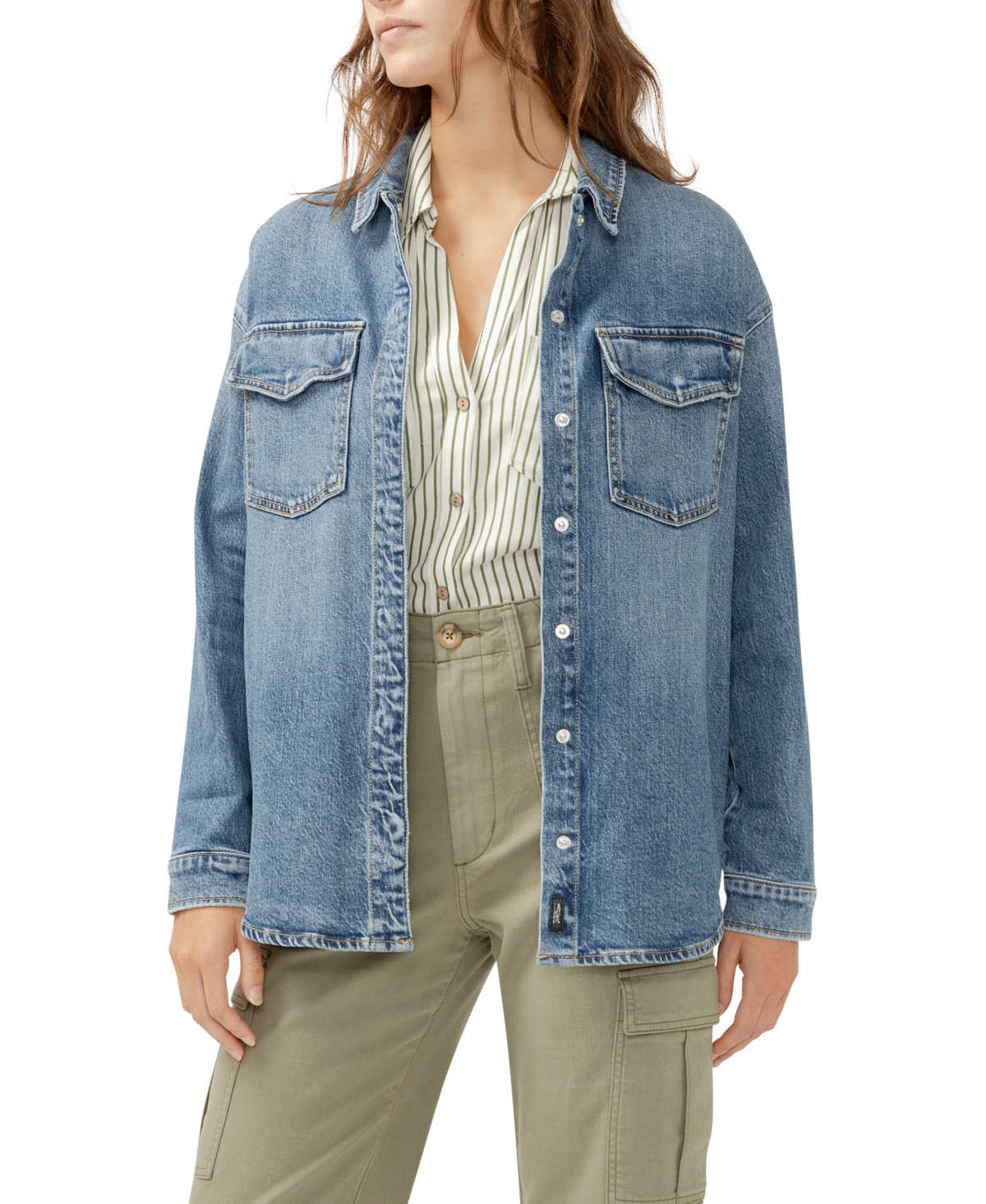 Shop Silver Jeans Co. Women's Denim Jacket In Indigo