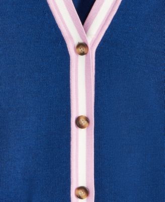 Women's Tipped Boyfriend Cardigan, Exclusively at Macy's