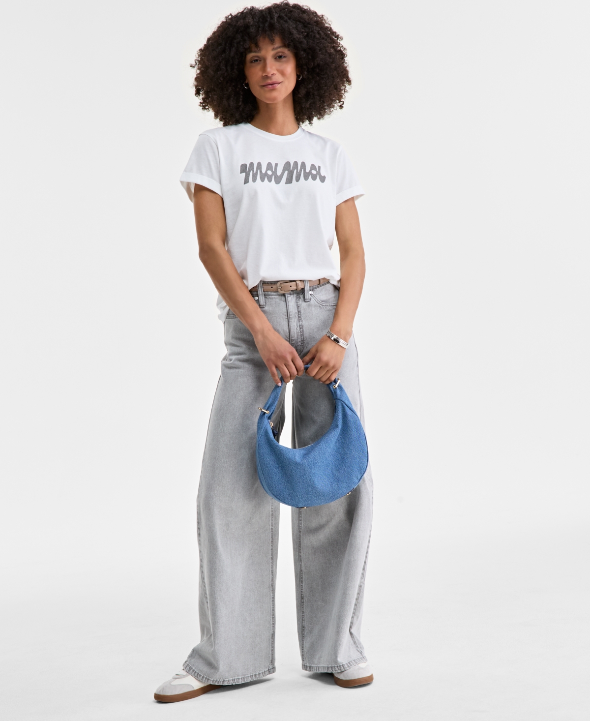 On 34th Women's Mama Graphic Relaxed-fit T-shirt, Exclusively At Macy's In Washed White