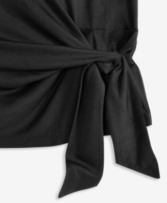 Women's Side-Tie Short-Sleeve Top, Exclusively at Macy's