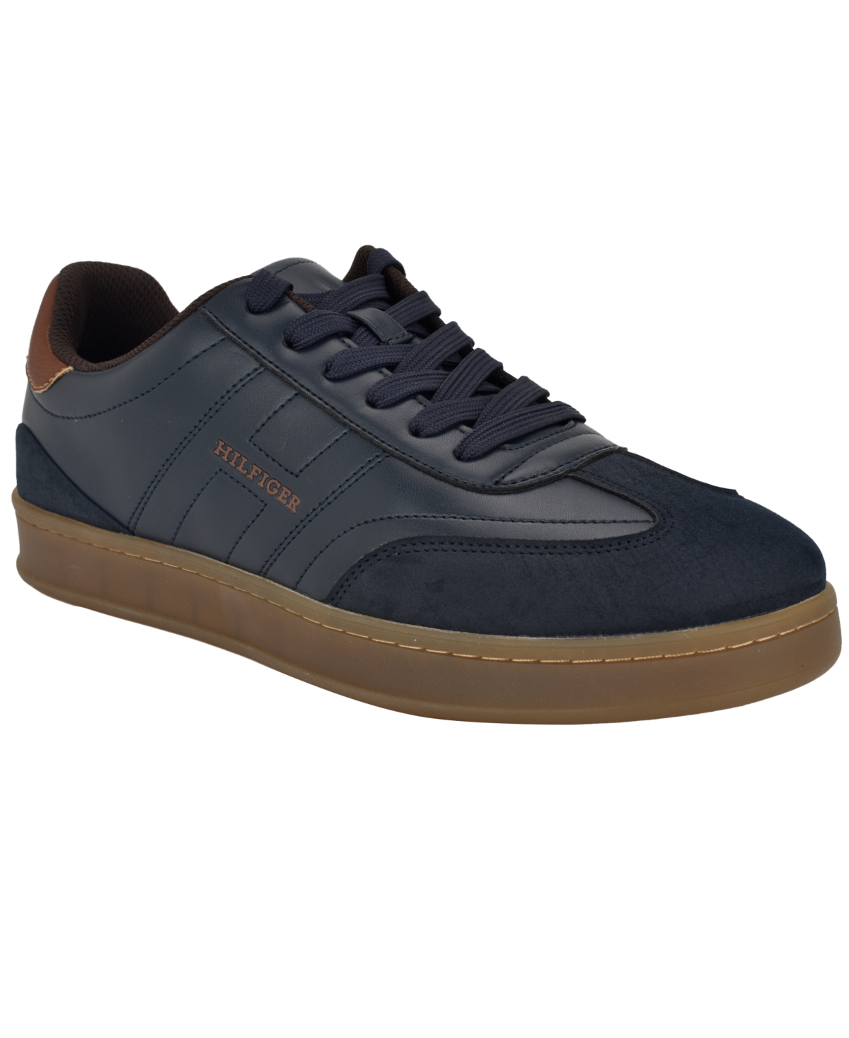 Tommy Hilfiger Men's Jolene T-toe Lace Up Sneakers In Navy,cognac Multi