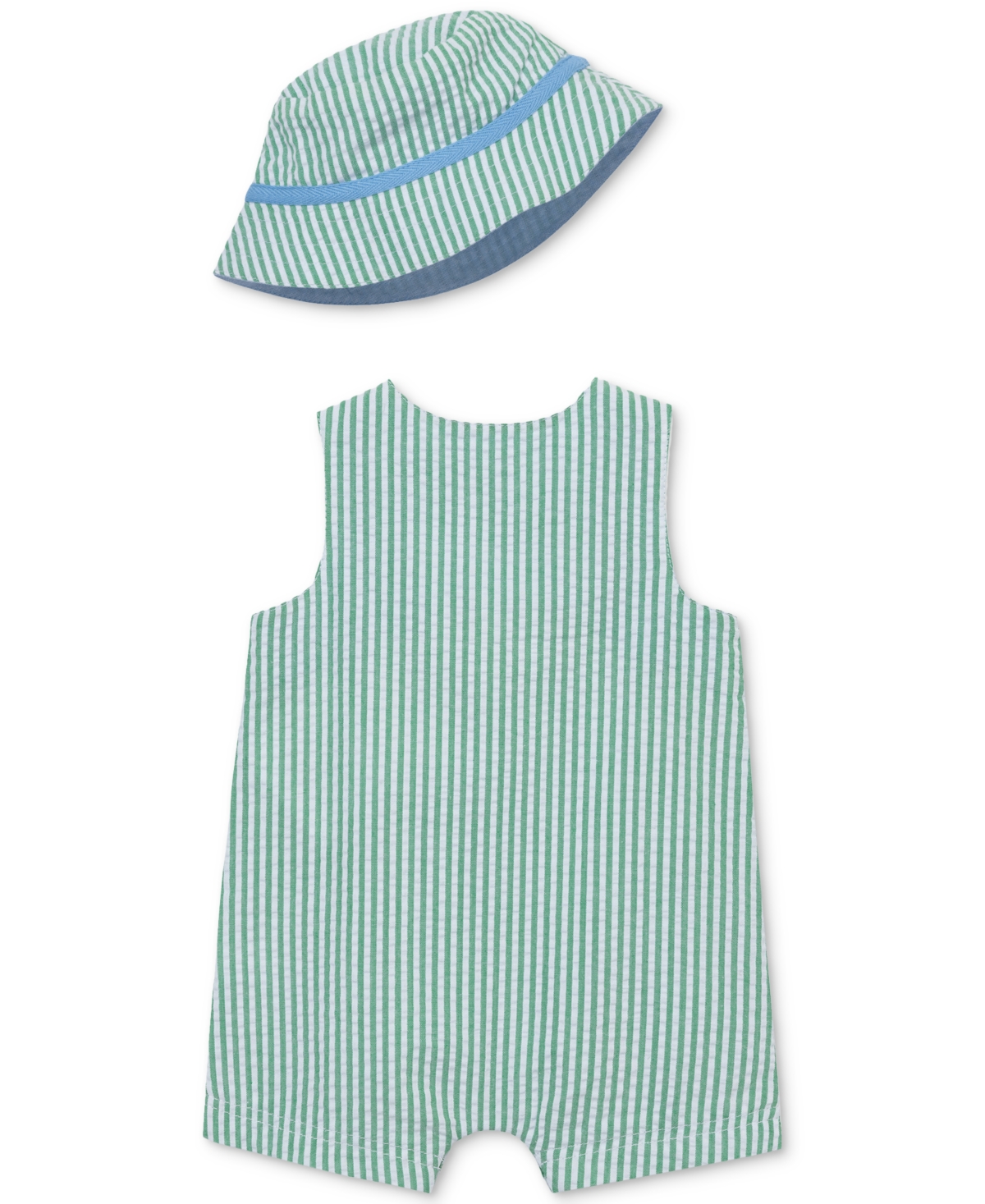 Little Me Baby Boys 2-pc. Cotton Golf Sunsuit & Bucket Hat Set