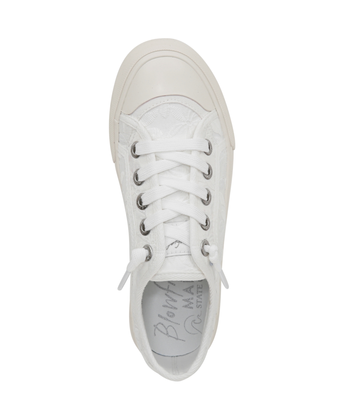 Shop Blowfish Malibu Women's Mystical Lace Up Platform Sneakers In White Mesh Fabric