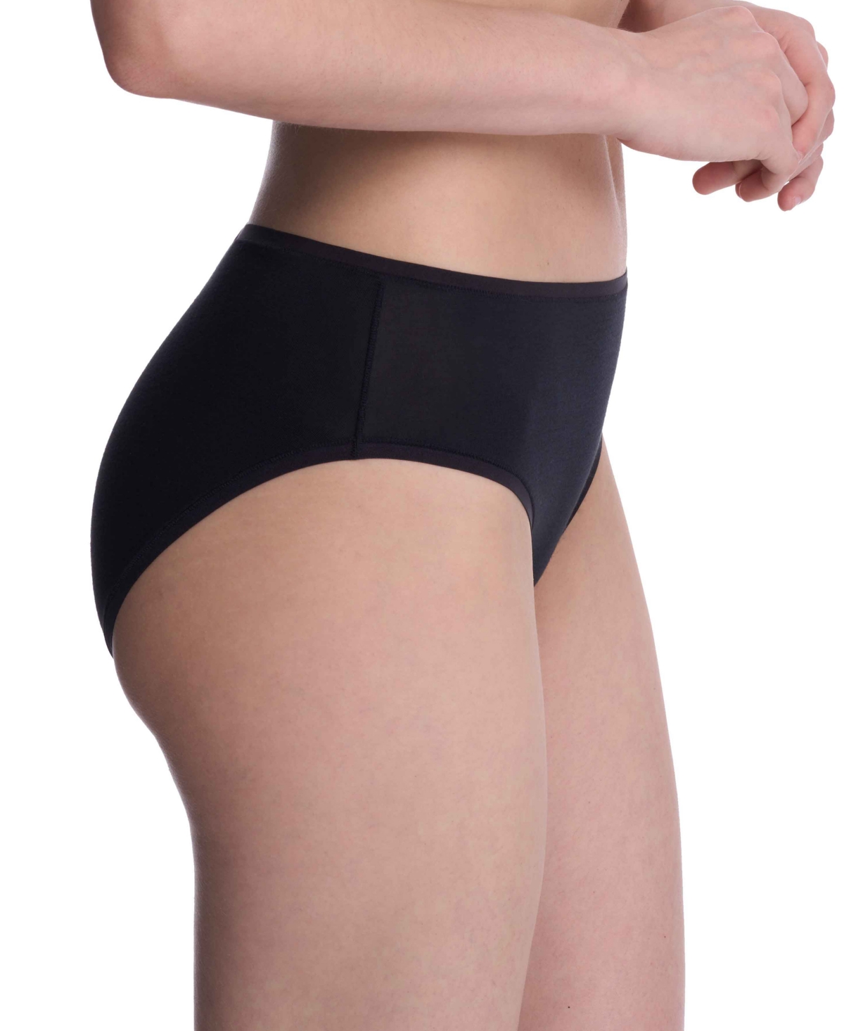 Natori Bliss Bare Cotton Hipster Briefs In Black