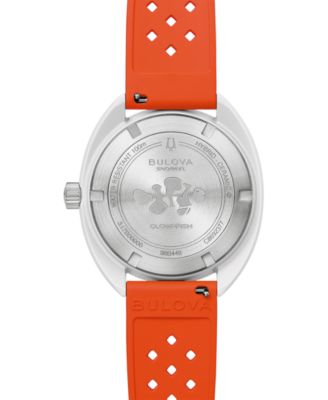 Men's Snorkel Orange HNBR Rubber Strap Watch 41mm