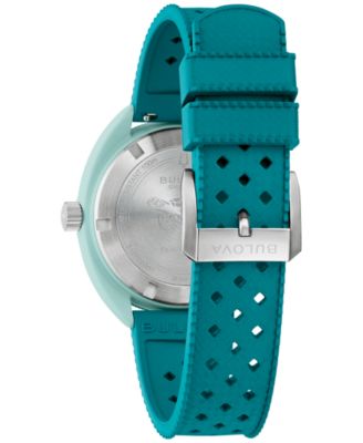 Men's Snorkel Green HNBR Rubber Strap Watch 41mm