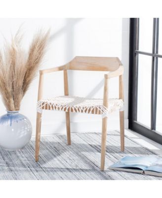 Munro Leather Woven Accent Chair