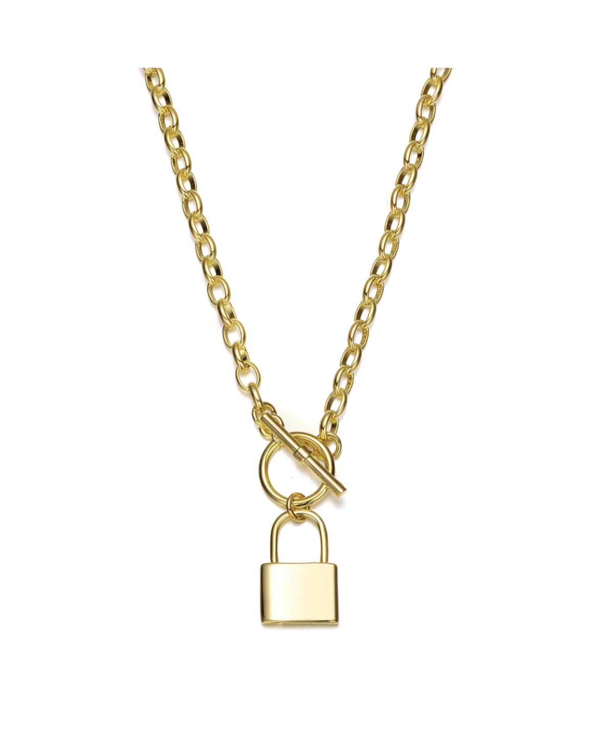 14K Gold Plated Locket Charm Necklace - Gold