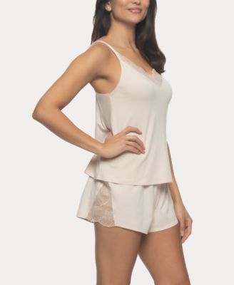Women's Desiree Short Sleeve Pajama Camisole and Short Set