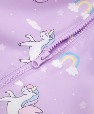 Toddler Girls Fleece Lined Windbreaker Rain Jacket