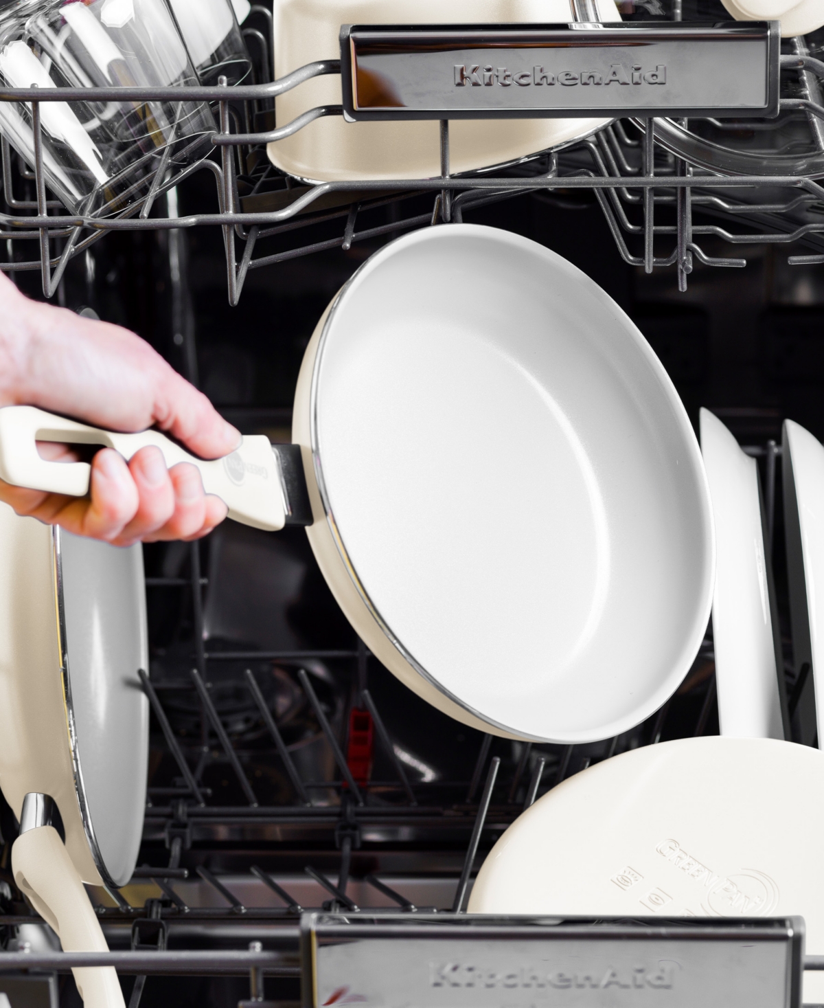 Greenpan Dover Ceramic Nonstick 12-piece Cookware Set In Cream