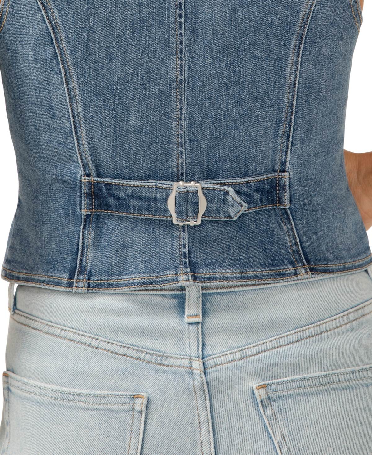 Shop Silver Jeans Co. Women's Denim Vest In Indigo
