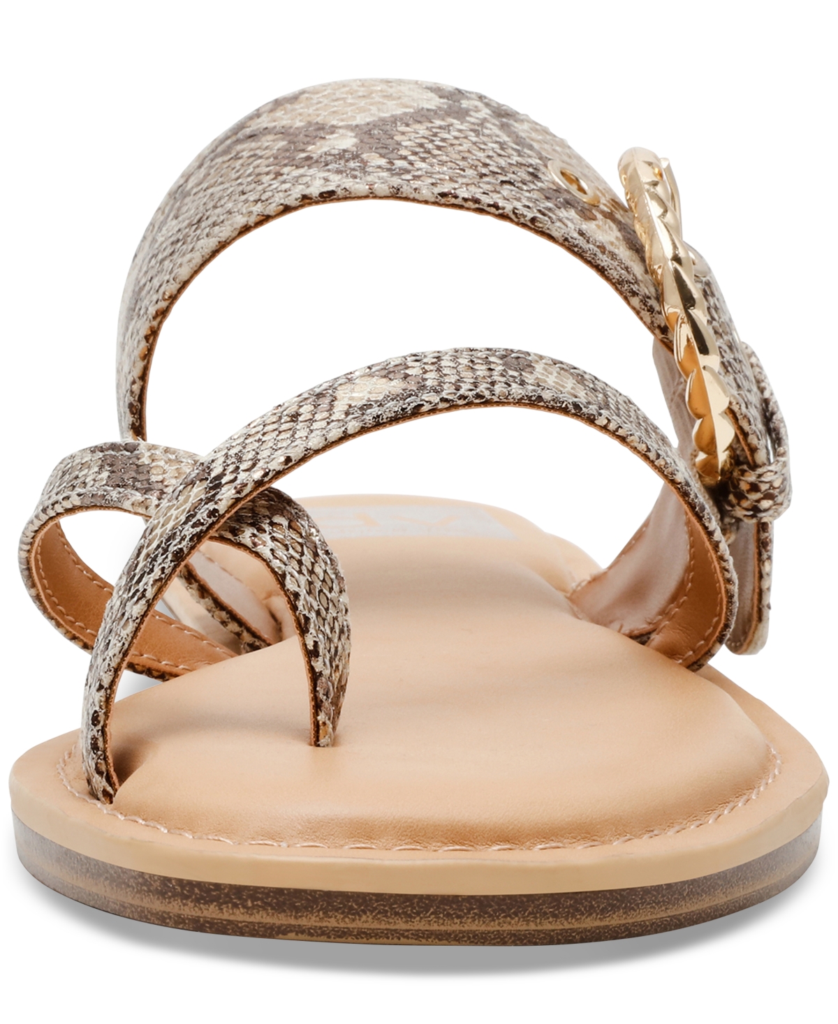 Dv Dolce Vita Women's Joolz Buckle Slip-on Flat Sandals In Exotic Snake
