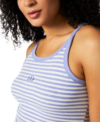 Women's Striped Halter-Neck Sleeveless Pajama Top