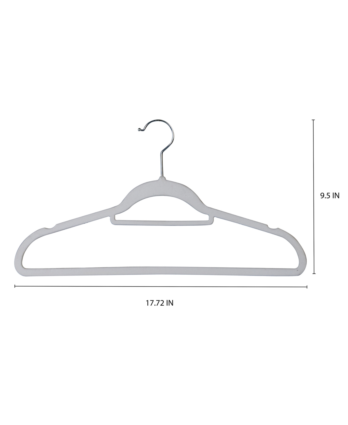 Isaac Mizrahi Velvet Hangers, Pack Of 30 In White