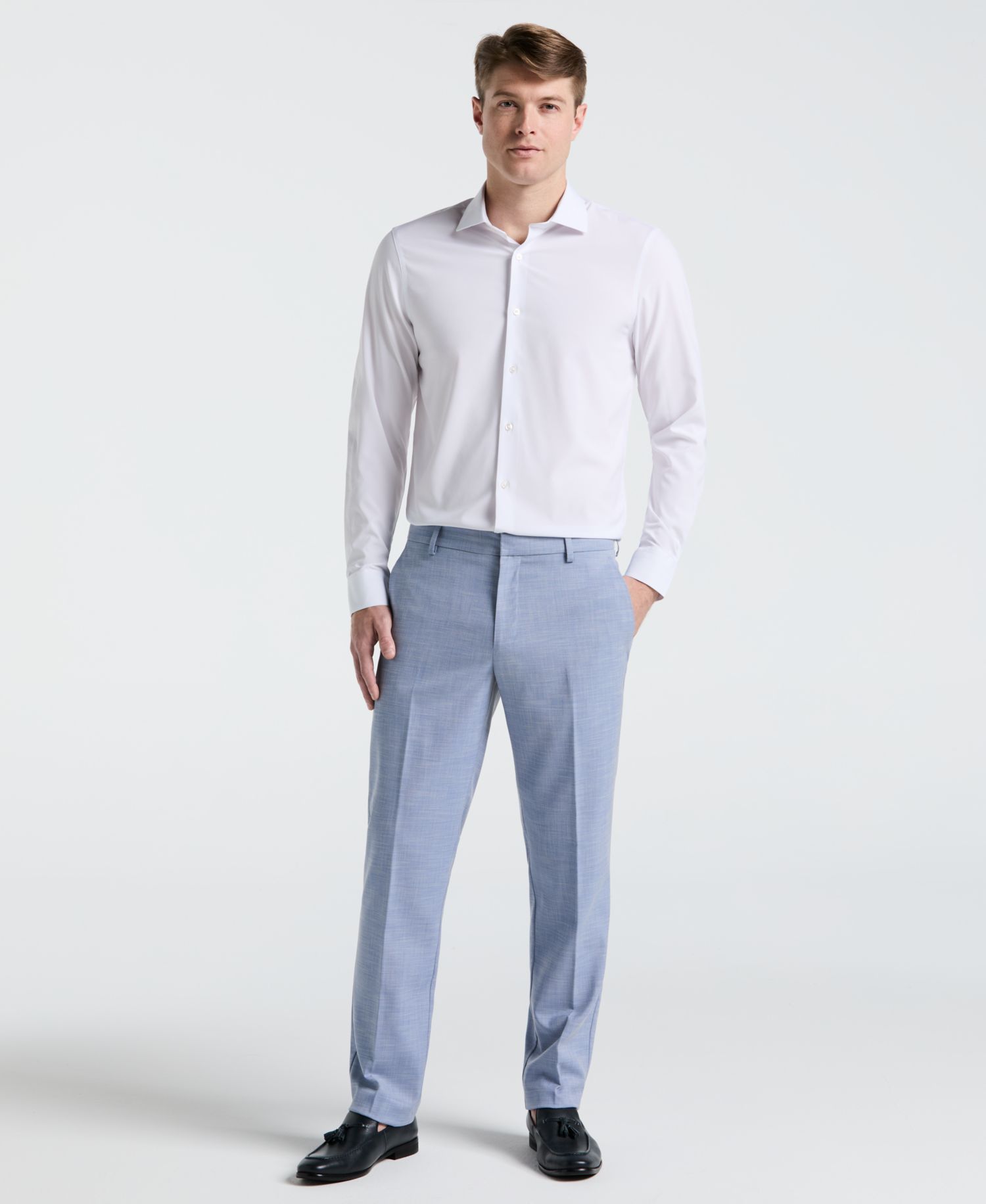 Men's Modern-Fit Sharkskin Dress Pants