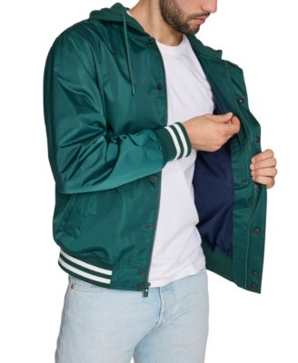 Men's Jersey Hood Varsity Bomber Jacket