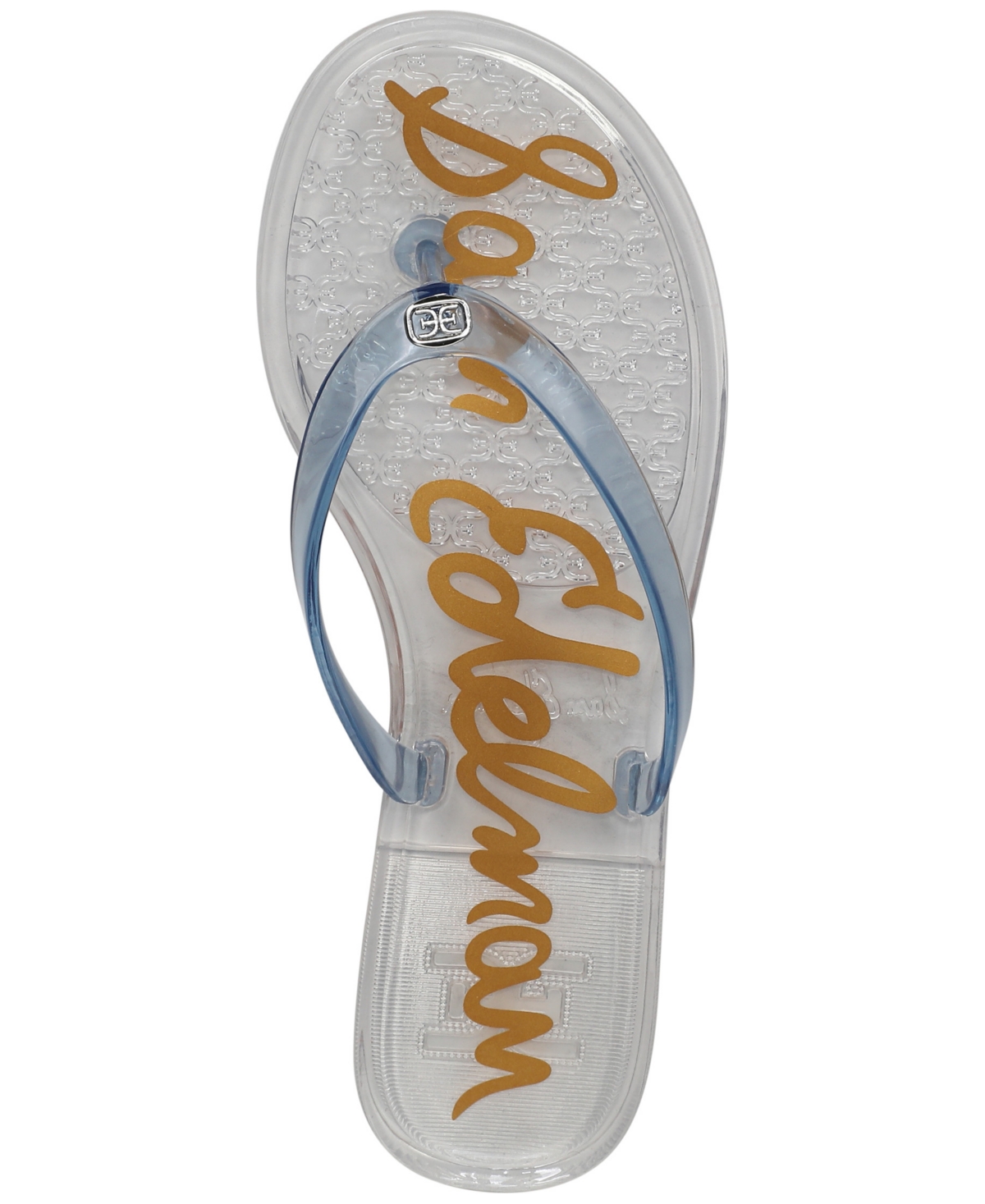 Shop Sam Edelman Women's Dean Jelly Thong Flat Sandals In Clear Blue Jelly