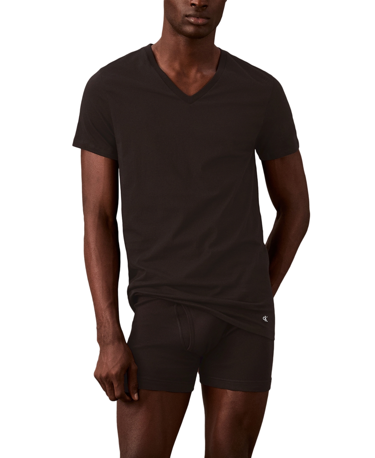 Calvin Klein Men's Cotton Classics 5-pack V-neck T-shirt In Black