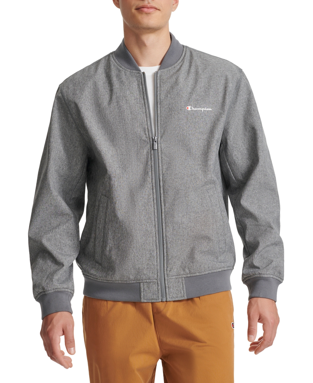 Men's Logo Varsity Bomber Jacket - Black