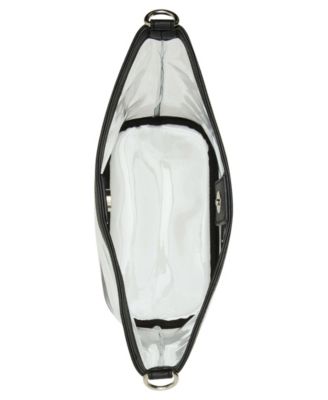 Cleo Clear Vinyl Small Bucket Crossbody Bag